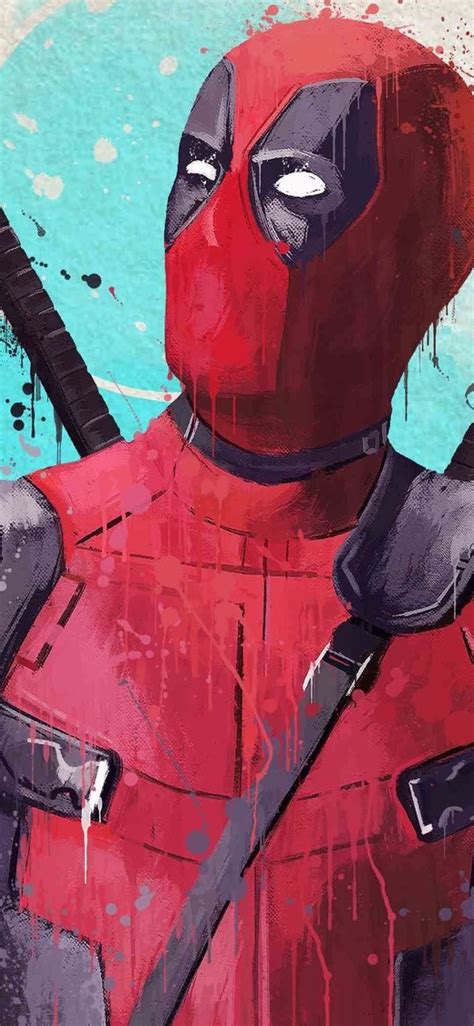 1125x2436 Deadpool Splash Art Iphone Xsiphone 10iphone X Wallpaper