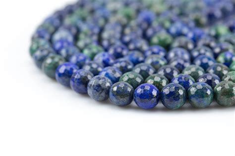 Faceted Malachite Azurite Beads Grade Aaa 4mm 6mm 8mm Etsy
