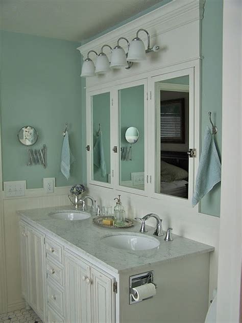 While not always, they often include a vanity mirror for prepping and styling. Remodelaholic | How to Install a recessed medicine cabinet