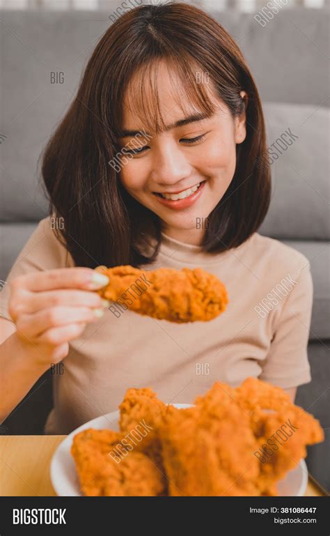 Eating Fried Chicken Image And Photo Free Trial Bigstock