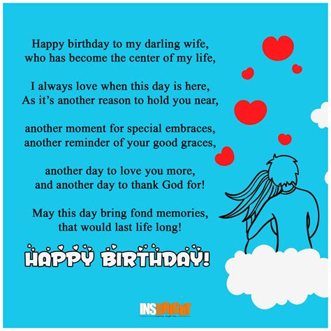 Romantic Happy Birthday Poems For Wife With Love From Husband Short Birthday Poems For Her