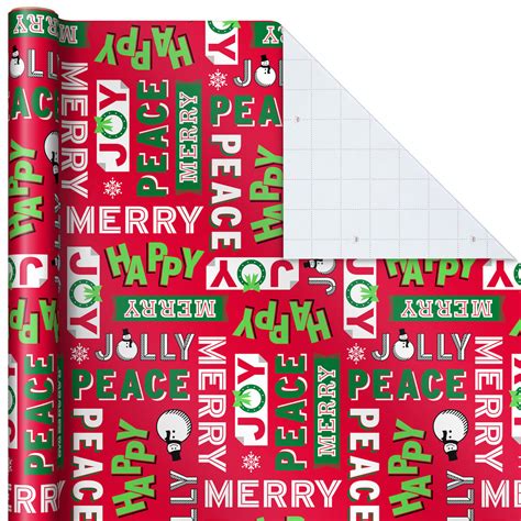 Merry Messages Jumbo Roll Christmas Wrapping Paper 100 Sq Ft