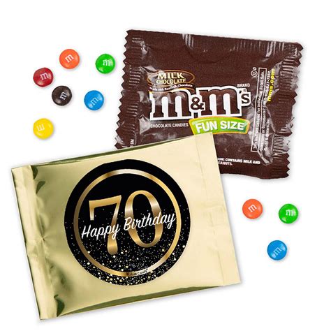 12 Pcs 70th Birthday Candy Mandms Party Favor Packs Milk Chocolate