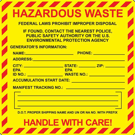 Electromark Federal Hazardous Waste Label