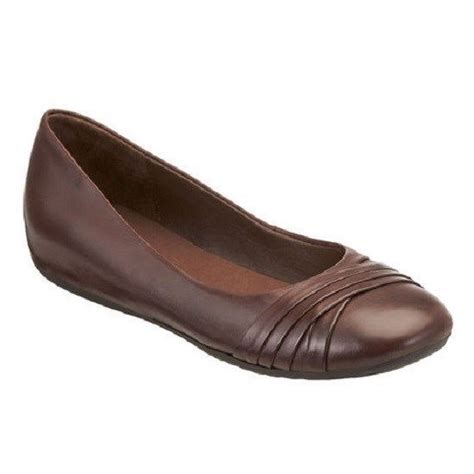 Easy Spirit Essedette Dark Brown Leather Womens Flat Shoes Flats