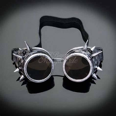 steampunk spike goggle glasses welding cyber punk gothic etsy steampunk mask mens