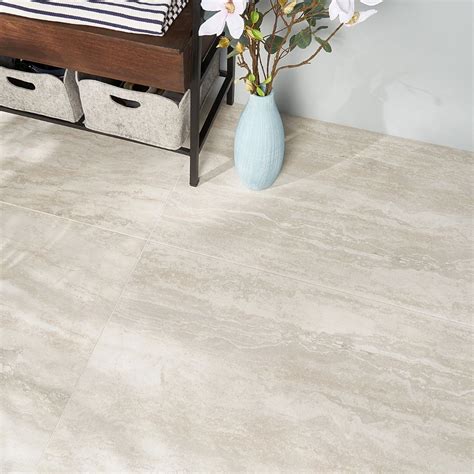 Basic Travertine Cream 24x48 Matte Porcelain Tile In 2021 Tile Floor