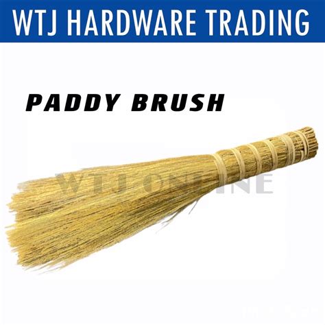 Straw Broom Paddy Paint Brush Paddy Emulsion Brush Berus Cat Padi 灰水扫
