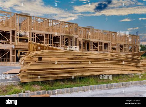 Stack Of Group In New Construction Materials For Buildings Stock Photo