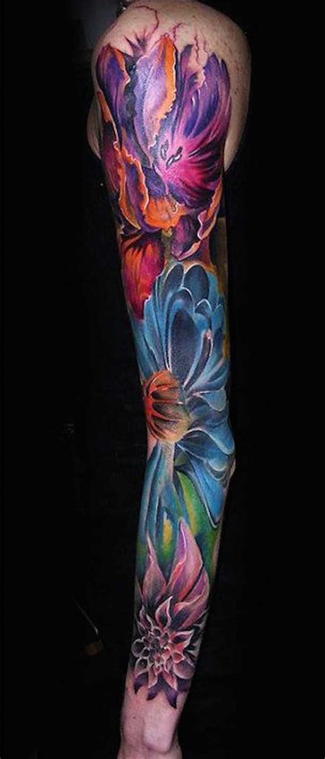 30 Fabulous Floral Sleeve Tattoos For Women Tattooblend
