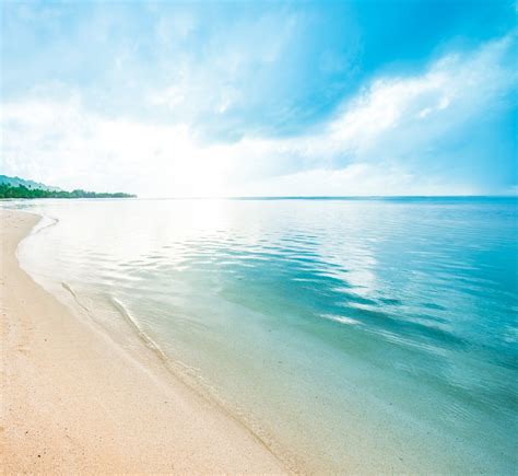 Beach Sand Clouds Sea Caribbean Water Peaceful