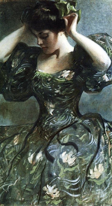 Its About Time Women In Green By American Artist John White Alexander