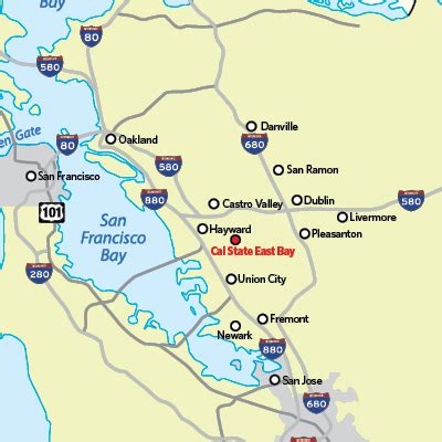 East Bay Map With Cities Free Printable Usa Map Cities And States