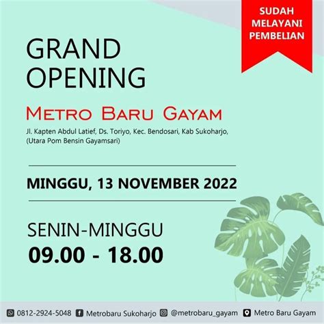 Toko Mebel Murah Metro Baru Gayam Sukoharjo Update Solo Info
