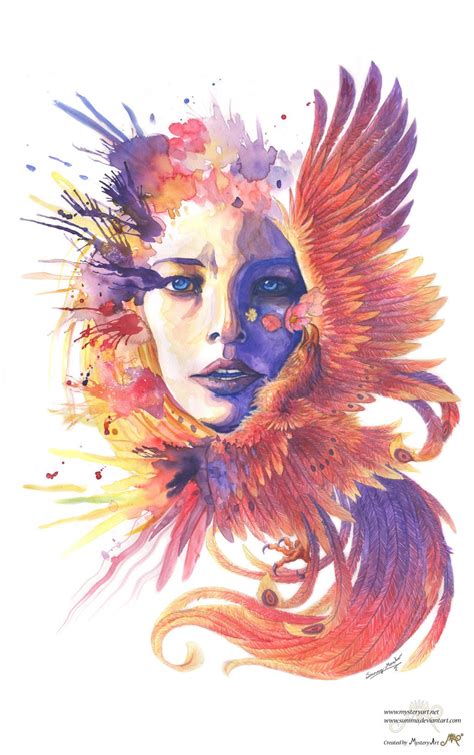 Fiery Soul By Sunima Shaman Woman Artist Palette Dragon Scale Owl