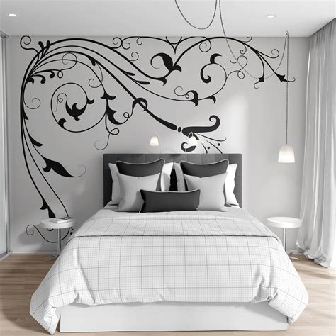 Put your large decal on your wall. Large Flower Vines Floral Vinyl Wall Decal Sticker. #362 ...