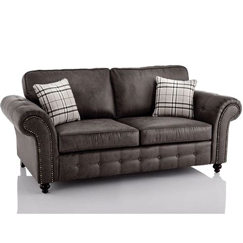 Monty 3 seater sofa scatter back. Oakland Faux Leather 3 Seater Sofa in Black | Just Sleep On It