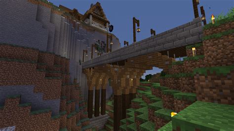 Wooden Bridge In Survival Minecraft