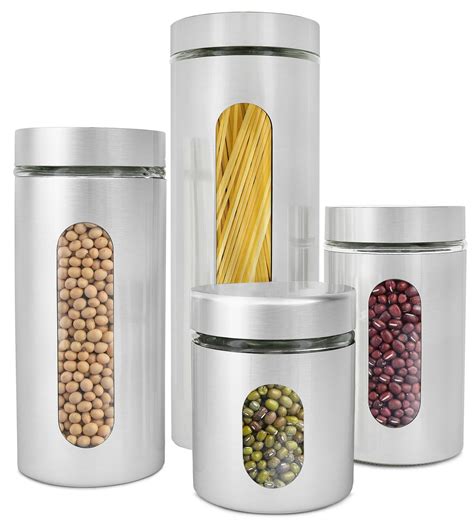 Best Stainless Canister Sets For Kitchen Counter U Life