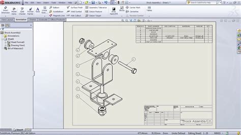 Solidworks Exploded View Drawing Tutorial Solidworks Bill Of