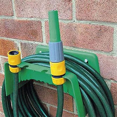 Desirabely Wall Mounted Hose Holder Fence Wall Mounted Garden Hose