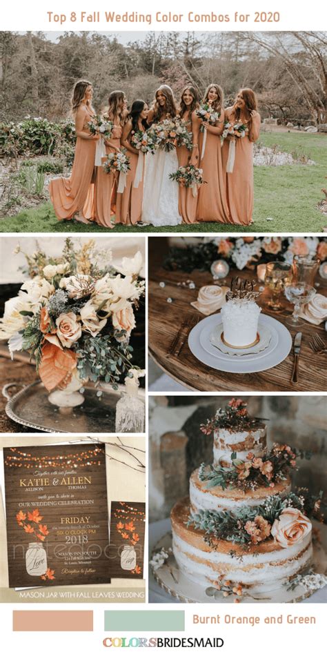 What Colors Go With Burnt Orange For A Wedding Jenniemarieweddings