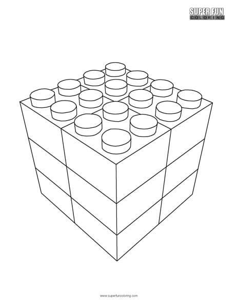 Lego Block Coloring Page