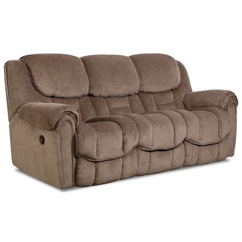 Homestretch Del Mar Casual Double Reclining Sofa With Pillow Arms