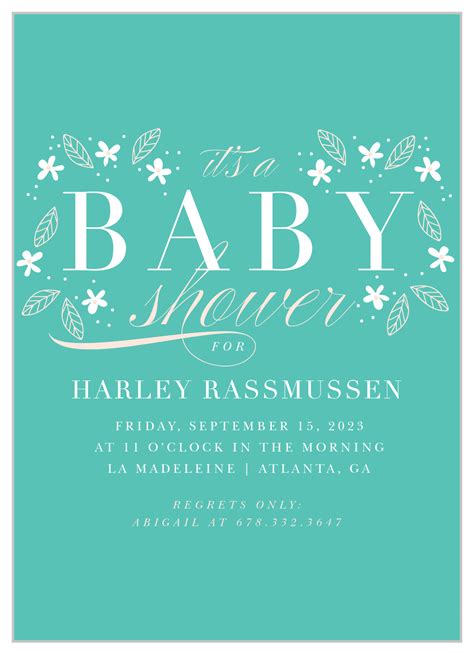 Babys Breath Baby Shower Invitations By Basic Invite
