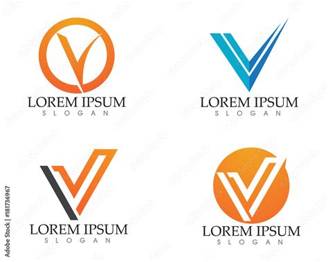 V Letters Business Logo And Symbols Template Stock Vector Adobe Stock