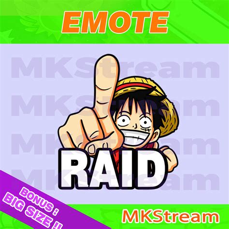 Twitch Emotes One Piece Luffy Raid Etsy