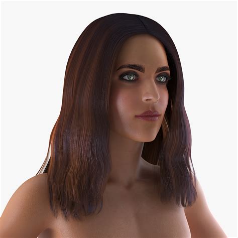 Nude Woman Standing Pose D Model Fbx Ds C D Ma Obj Max