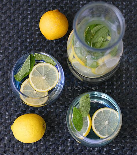 Lemon And Mint Water The Peach Kitchen