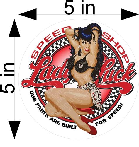 Speed Shop Pinup Girl Vinyl Sticker Decal Aj S Signs Apparel