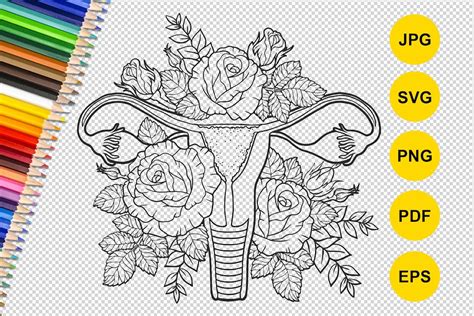 Floral Uterus Svg Floral Vagina My Vagina Is Beautiful Female