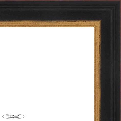 8x20 Contemporary Black Complete Wood Picture Frame With Uv Acrylic