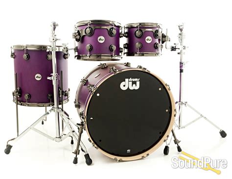Dw 4pc Collectors Series Maple Drum Set Ultra Violet Satin