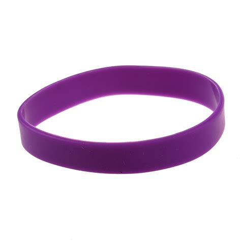 Fashion Silicone Rubber Elasticity Wristband Wrist Band Cuff Bracelet Bangle Purple In Smart