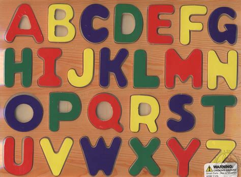 Learn My Abcs Upper Case Raised Wood Puzzle Learn Upper Case Alphabet