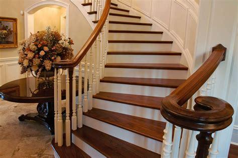 Custom Interior Wood Railings And Stairs Installation In