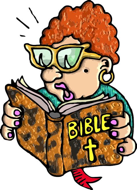 A Lady Reading Her Bible Openclipart