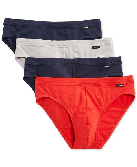 Jockey 4 Pk Cotton Stretch Low Rise Bikini Variety Mens