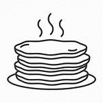 Flatbread Stack Griddle Hotcakes Cipart