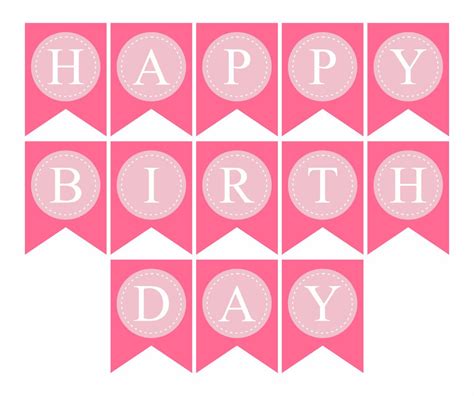 Free Printable Happy Birthday Banner Letters