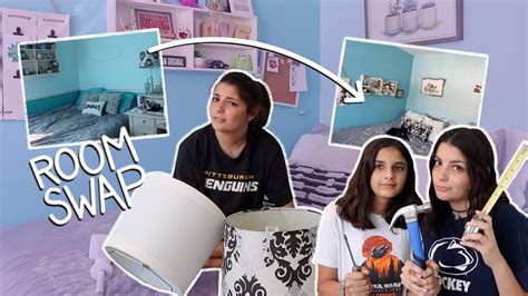 Sisters Swap Rooms For An Extreme Bedroom Makeover Room Tour We Were Bored Youtube