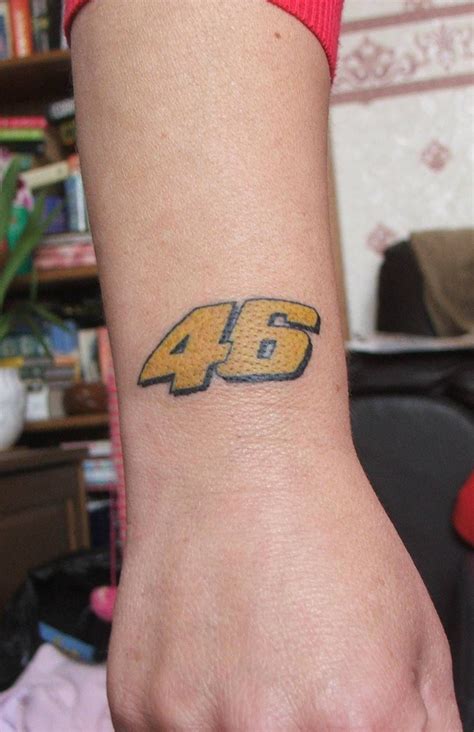 Pilota da corsa con il numero 46. My first tattoo, for my love of Valentino Rossi