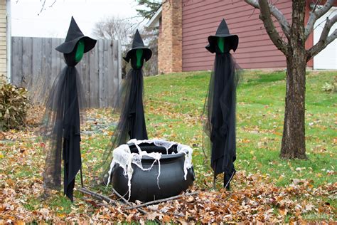 Diy Halloween Decorations 3 Witches And A Cauldron Scratch And