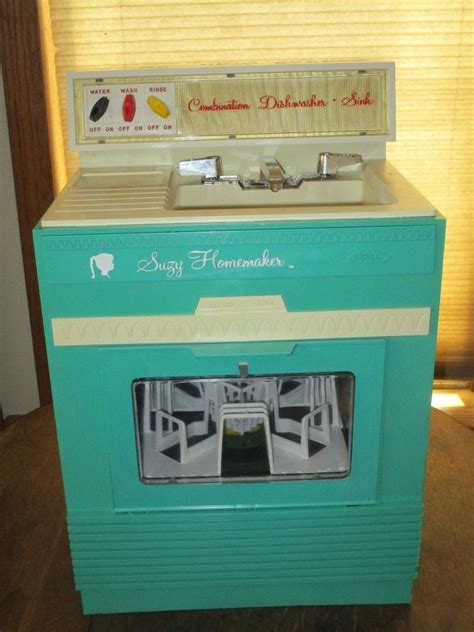 vintage 1967 topper toys suzy homemaker teal sink dishwasher combination works homemaking