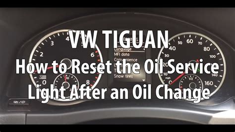 Vwvolkswagen Tiguan How To Reset The Oil Service Light After An Oil