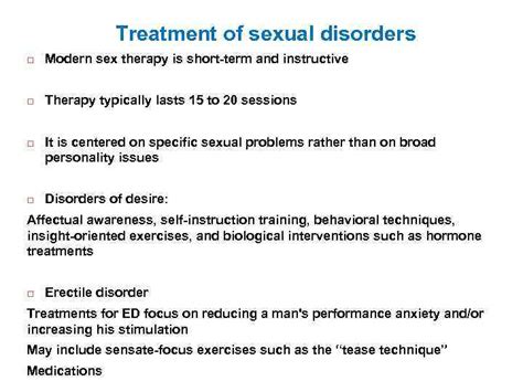 Disorders Of Sex And Gender Sexual Dysfunctions
